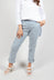 Straight Leg Trousers in Blue