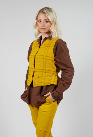 Gilet Gemma in Safran Check