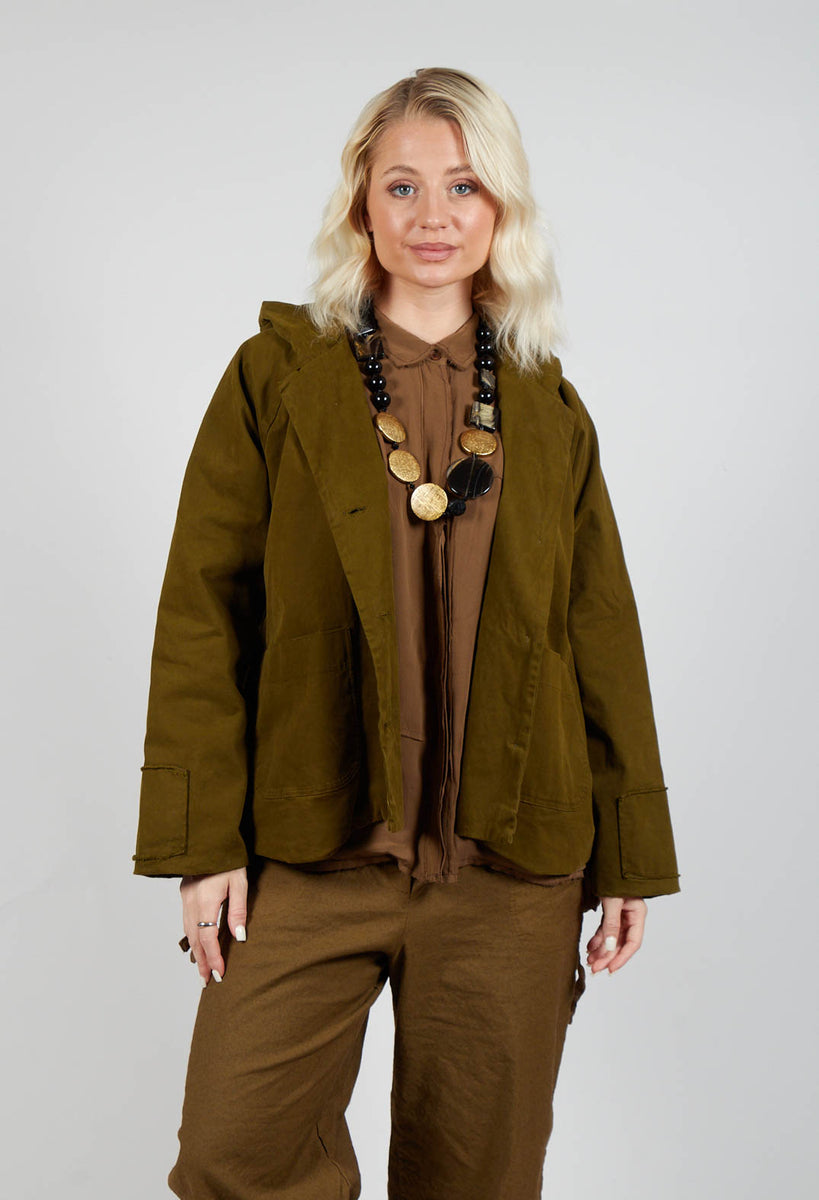 Hooded Jacket in Oliva