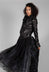 Satin Coated Jacket in Black