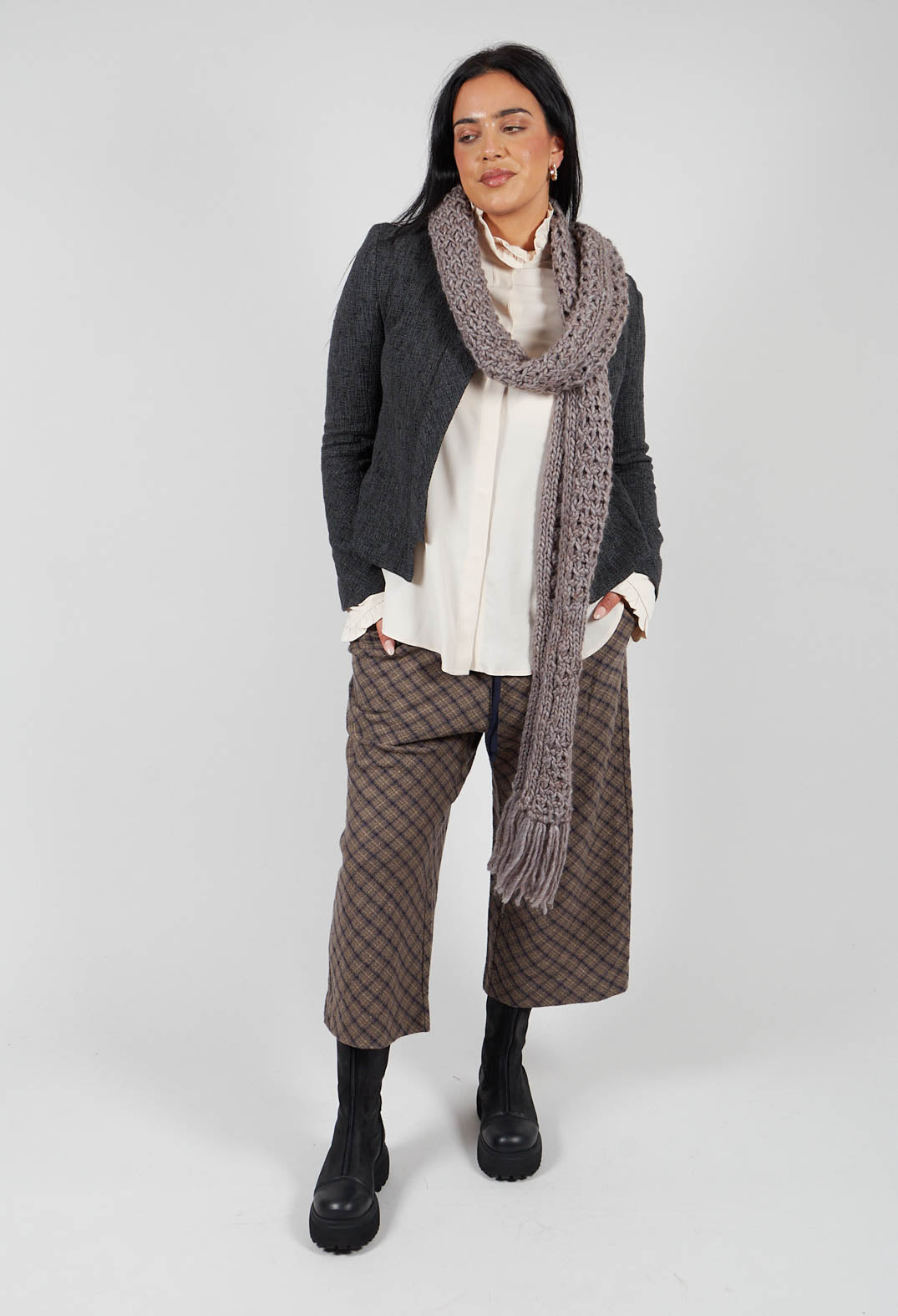 Tartan Trousers in Grey