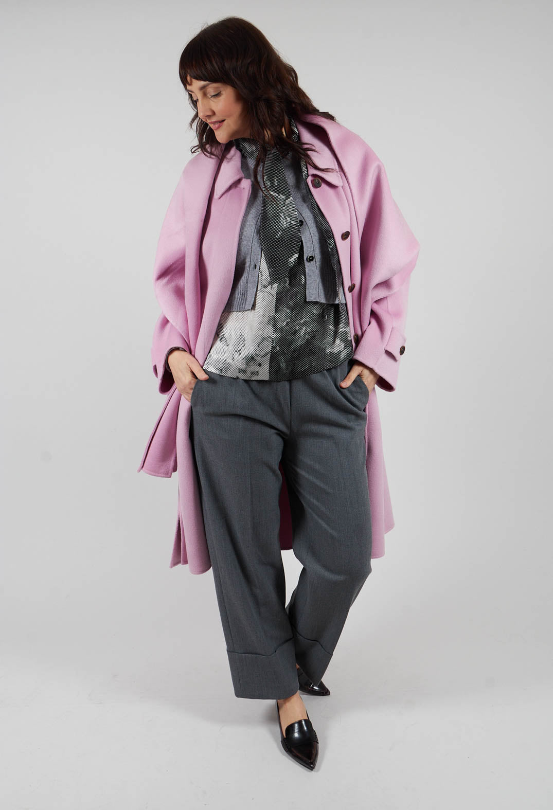 Amanda Blouse in Optical Grey