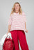 Striped Cotton Top in Rosso