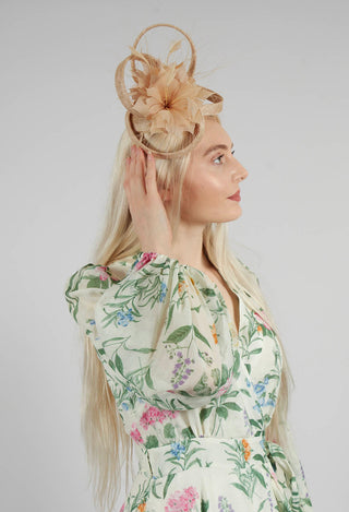 Feather Fascinator in Champagne