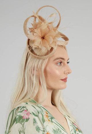 Feather Fascinator in Champagne