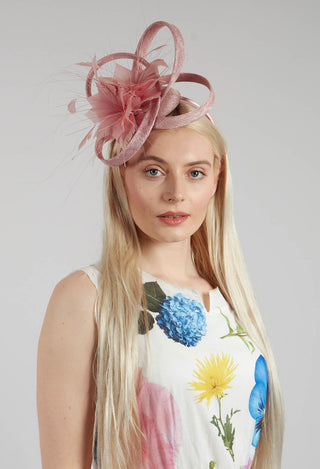 Feather Fascinator in Rose
