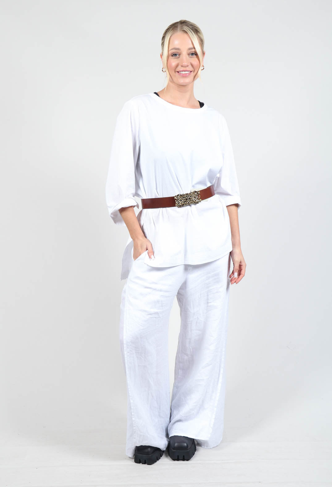 Fiore Belt in Brown