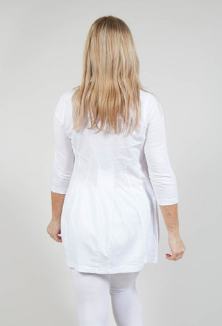 Flared Hem Jersey Top with Motif in Lime Print