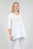 Flared Hem Jersey Top with Motif in Sun Print