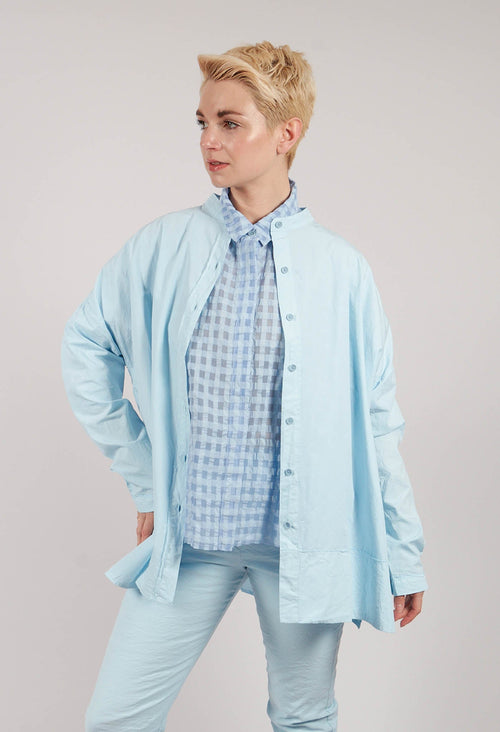 Grandad Collar Shirt in Cielo