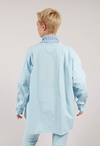 Grandad Collar Shirt in Cielo