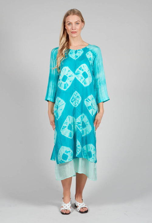 Huong Dress in Mint and Cyan