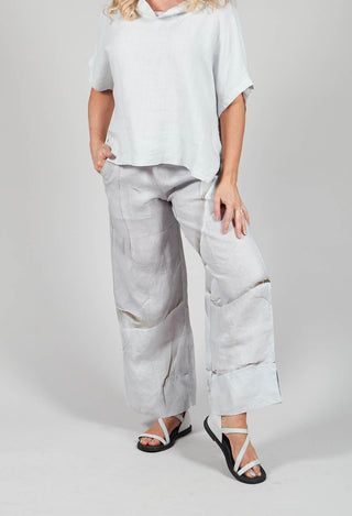 Ido Printed Trousers in Greige
