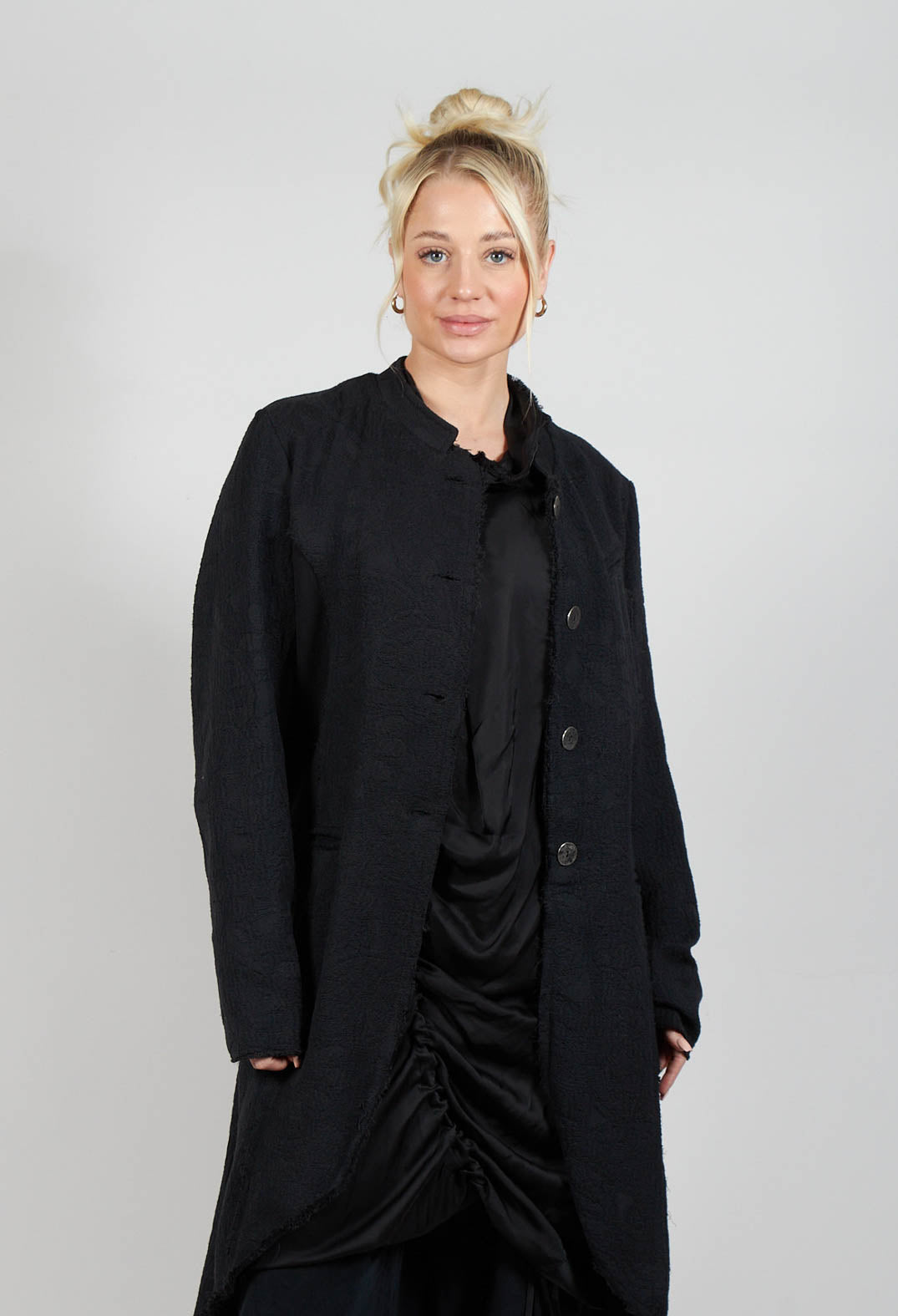 Jacquard Jacket in Riciclato Nero