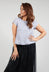 Cropped Top with Button Back in Lilac