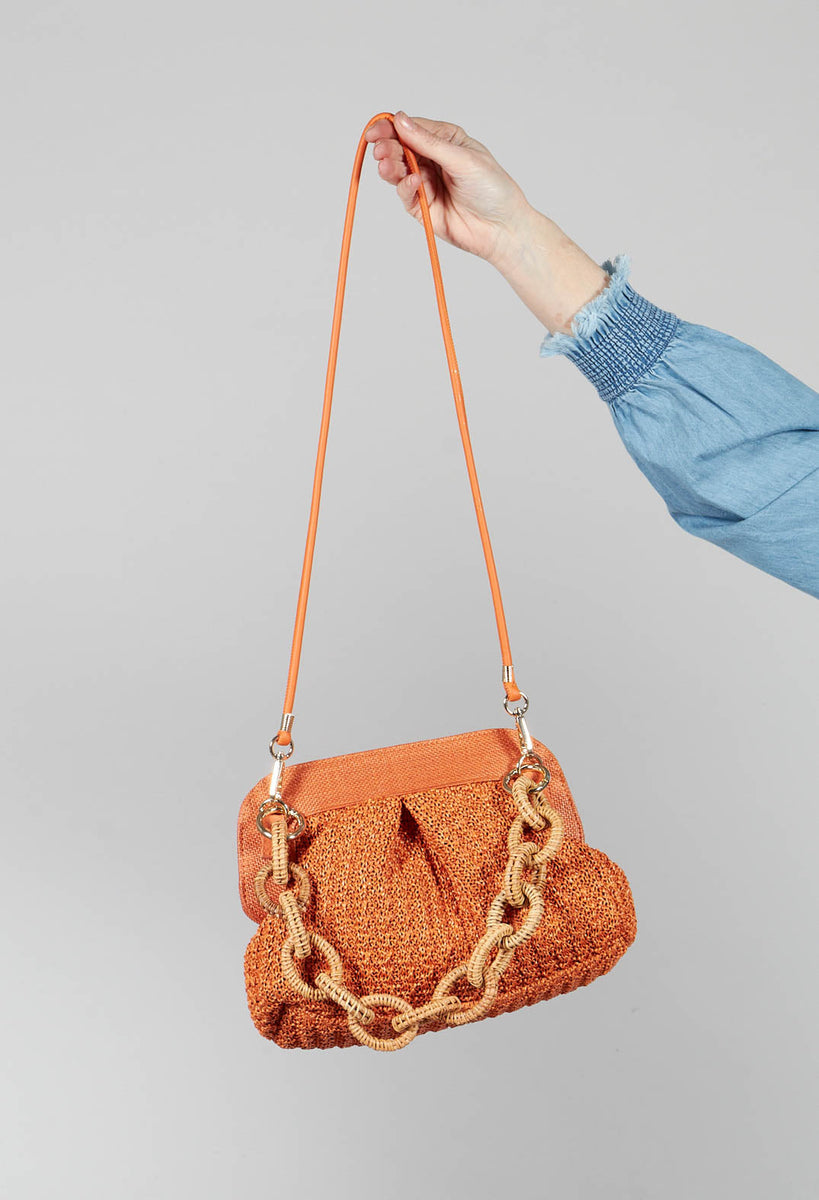 Lia Knit Bag in Orange – Olivia May
