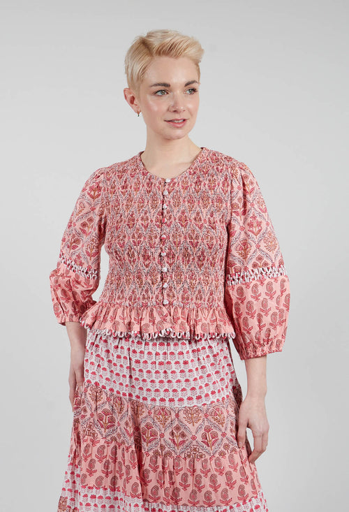 Losange Blouse in Peche