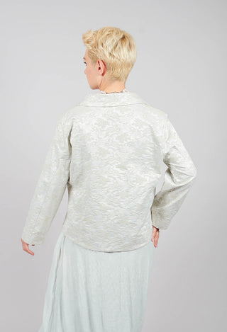 Floral Jacquard Jacket in Mint