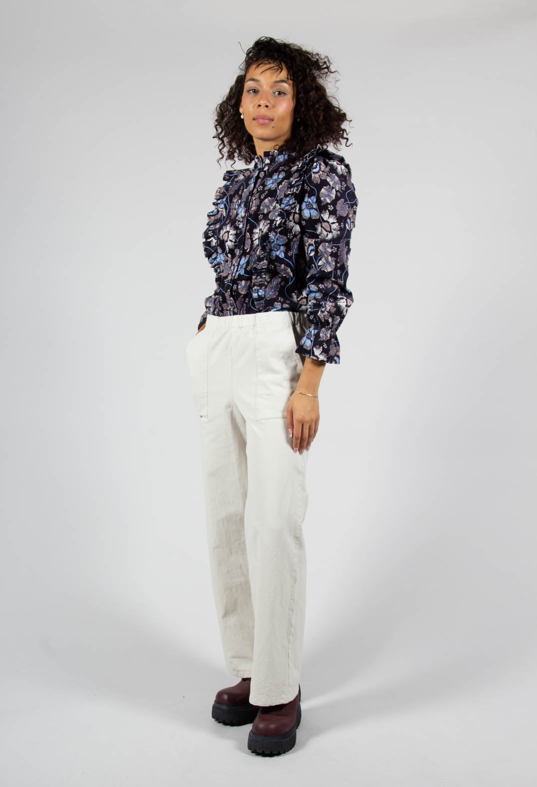 Melody (co) Shirt with Ruffles