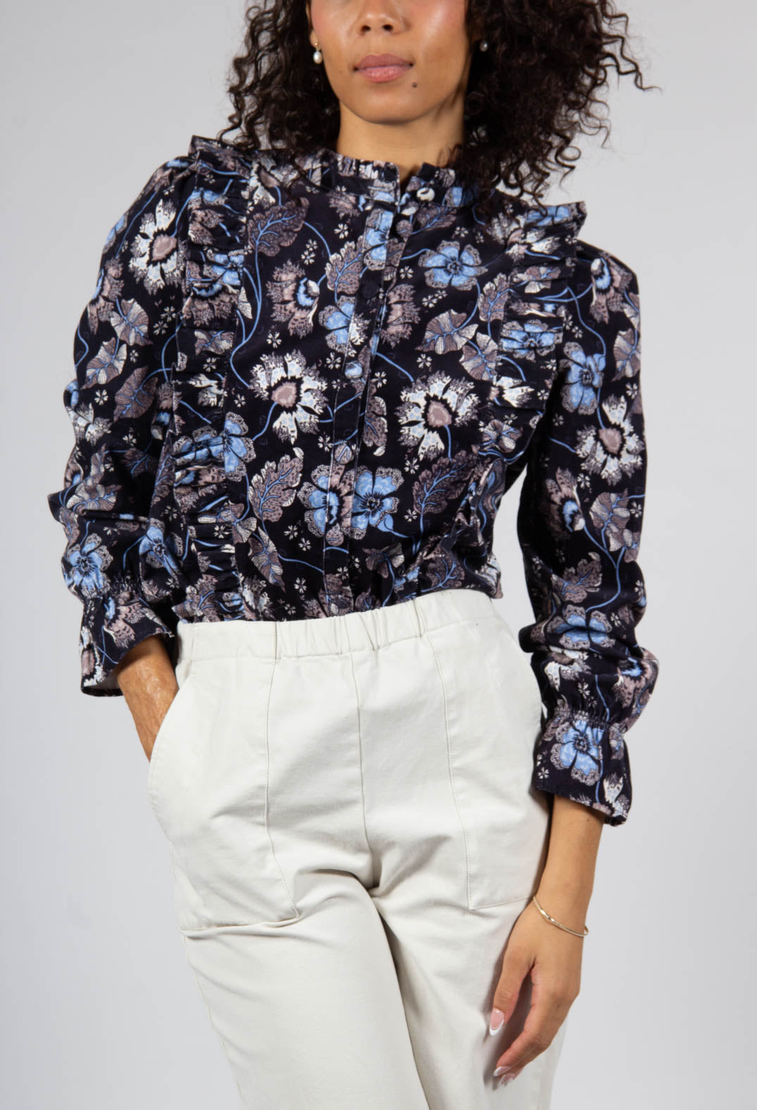 Melody (co) Shirt with Ruffles