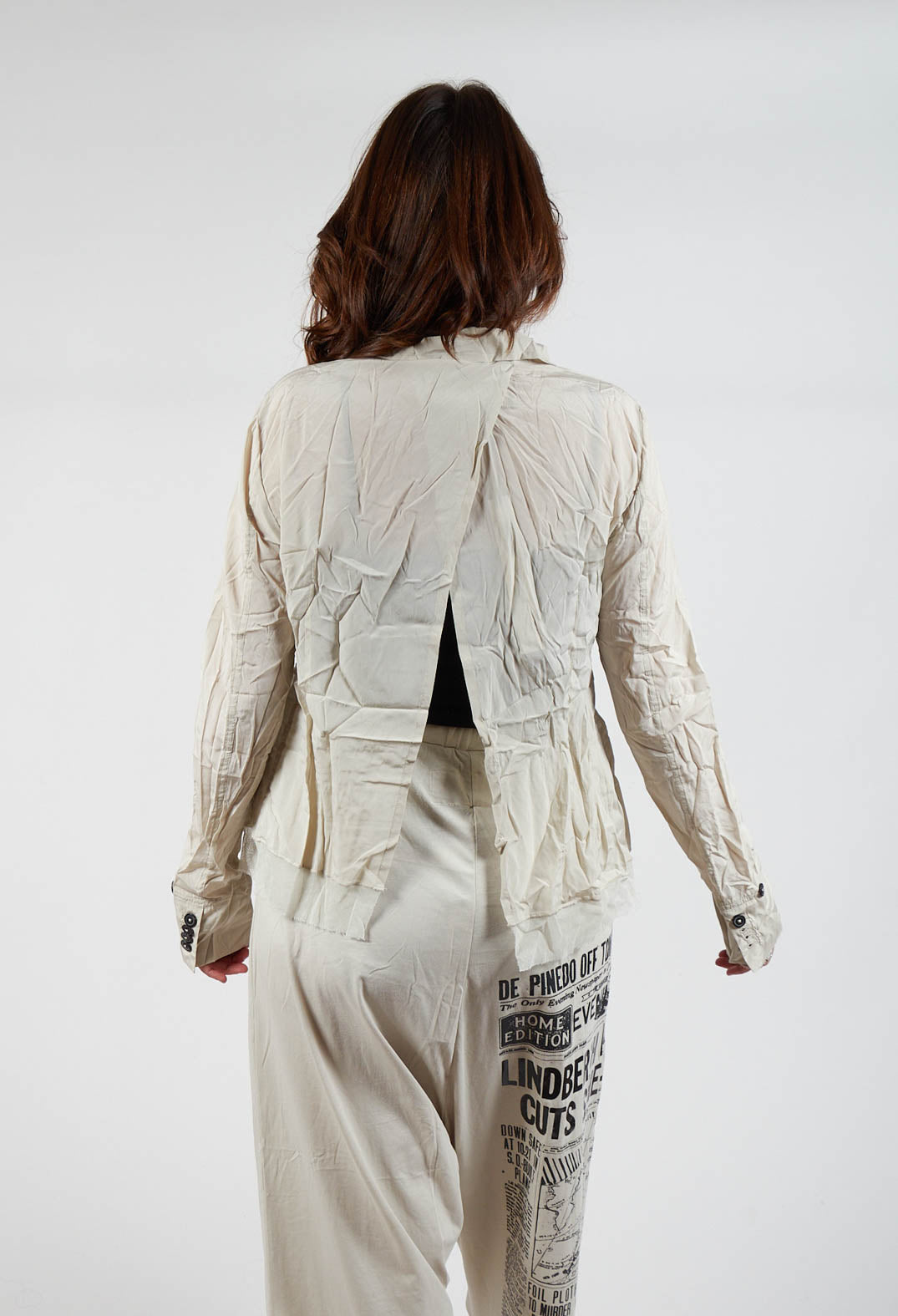 Mesh Silk Jacket in Eraser