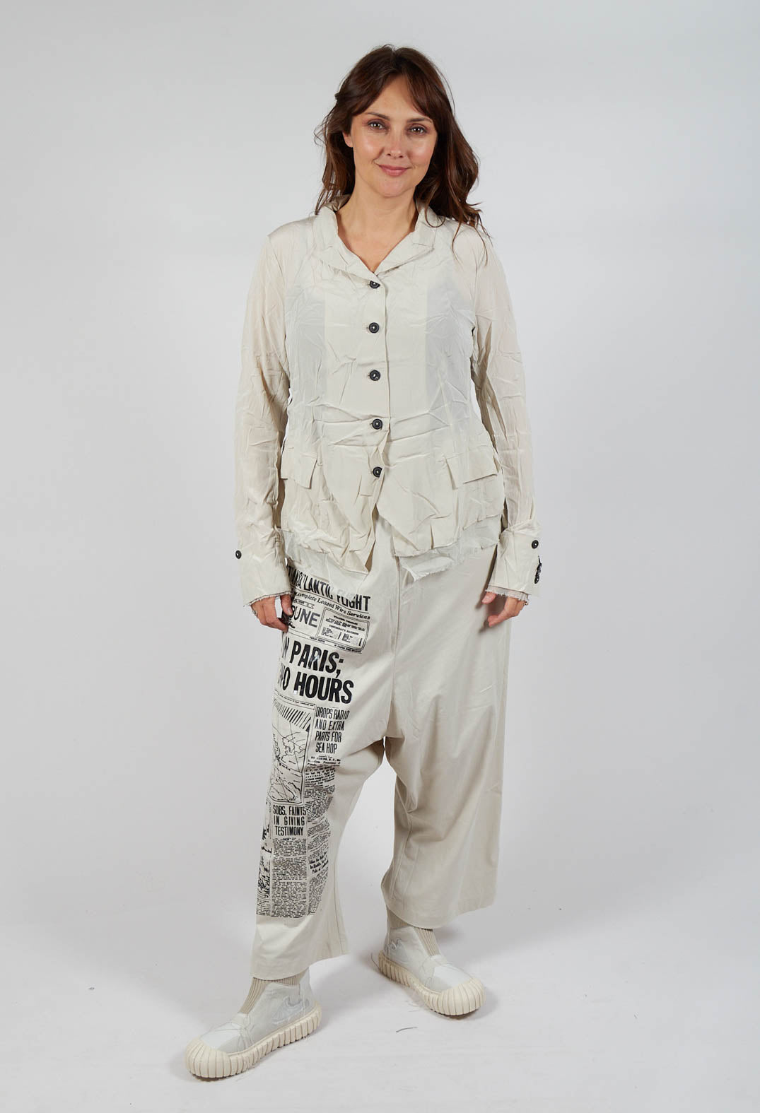 Mesh Silk Jacket in Eraser