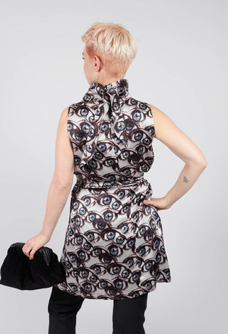 Melo Sleeveless Tunic with Cowl Neck in Multicolor