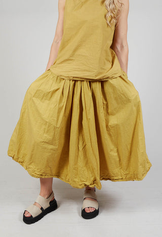 Pleated Long Skirt TC in Sun Yellow