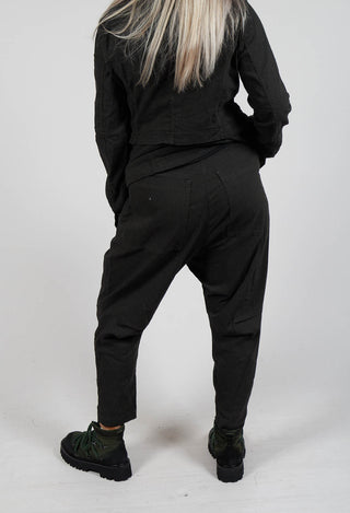 Pull On Drop Crotch Trousers in Jungle Stripe