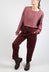 Raw Edge Beleted Trousers in Raso Sangue