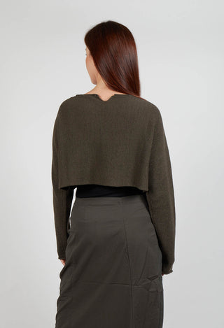 Relaxed Fit Cropped Jumper in Jungle Print