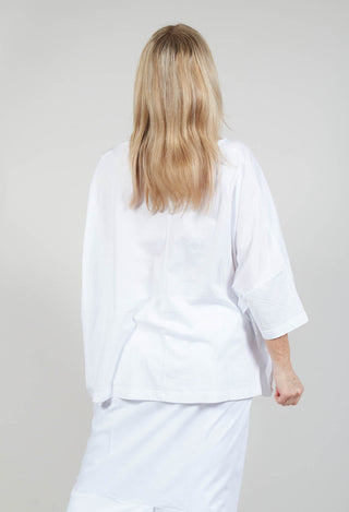 Relaxed Fit Jersey Top with Motif in Sun Print