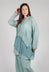 Longsleeved Hoodie Tunic in Pale Turquoise