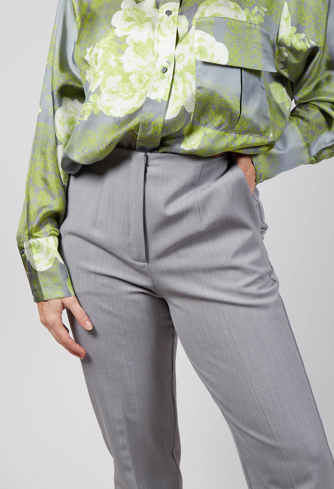 Twill Trousers in Grey