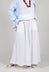 Cotton Wide Leg Trousers in Bianco