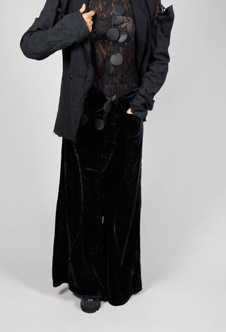 Velvet Trousers in Black