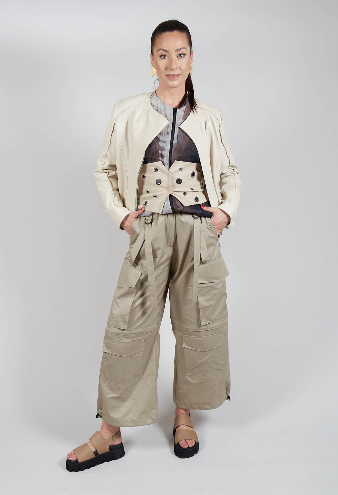 Cargo Trousers in Sand