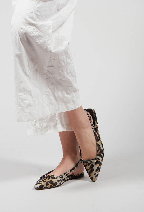 Sandal with Little Bow in Animalier