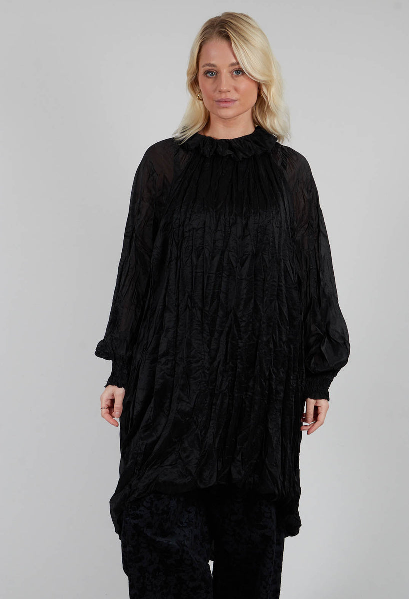 Black Semi Sheer Shirt