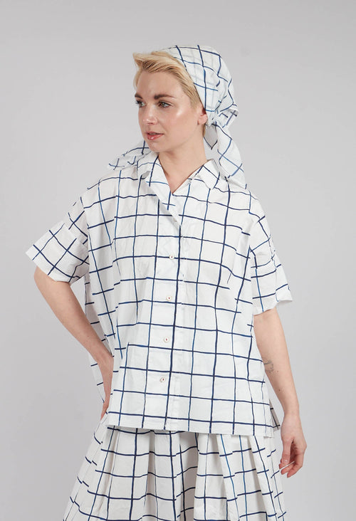 Serenity Printed Shirt in Blue Check