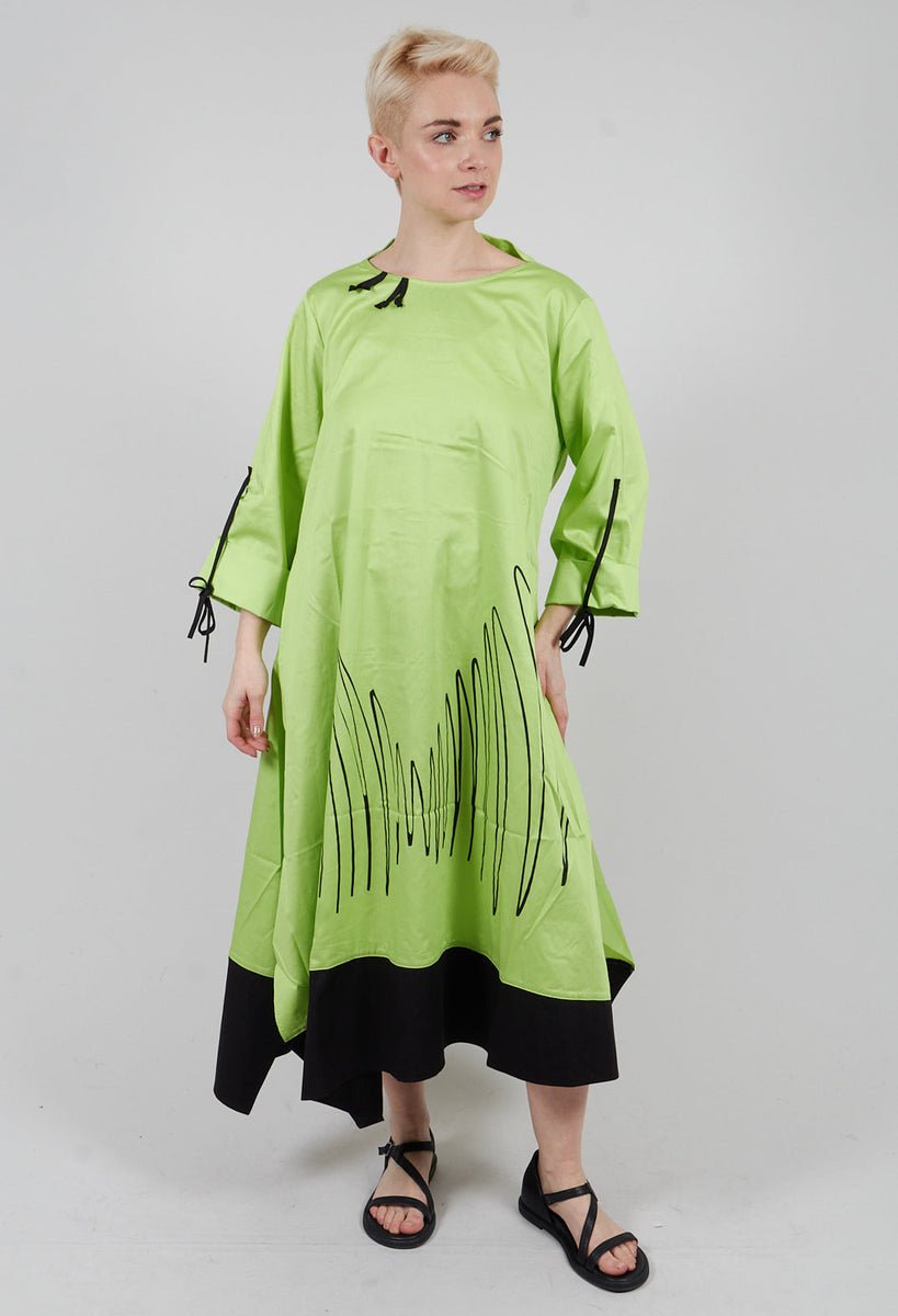 black and neon green dress Green and Black Sweetheart Neckline Fitted Dress 36670