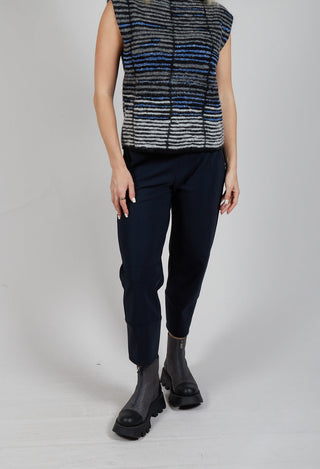 Structured Trousers in Navy