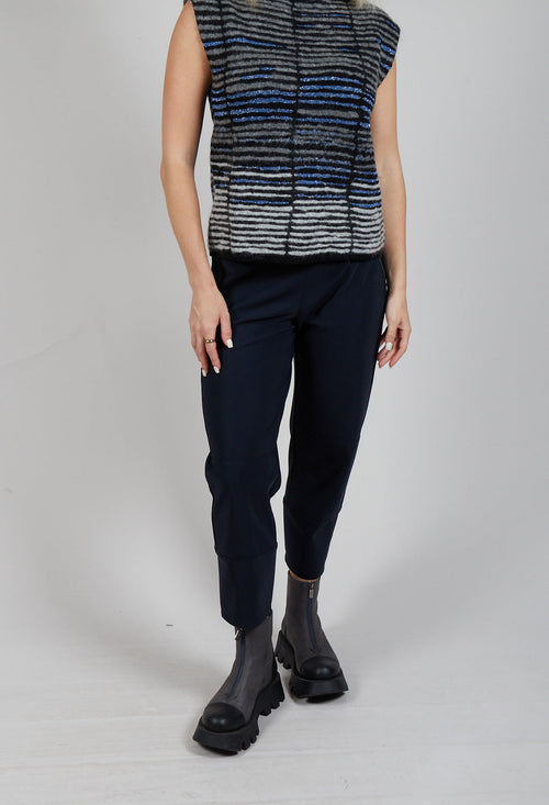 Structured Trousers in Navy
