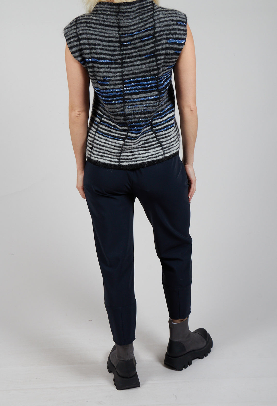 Structured Trousers in Navy