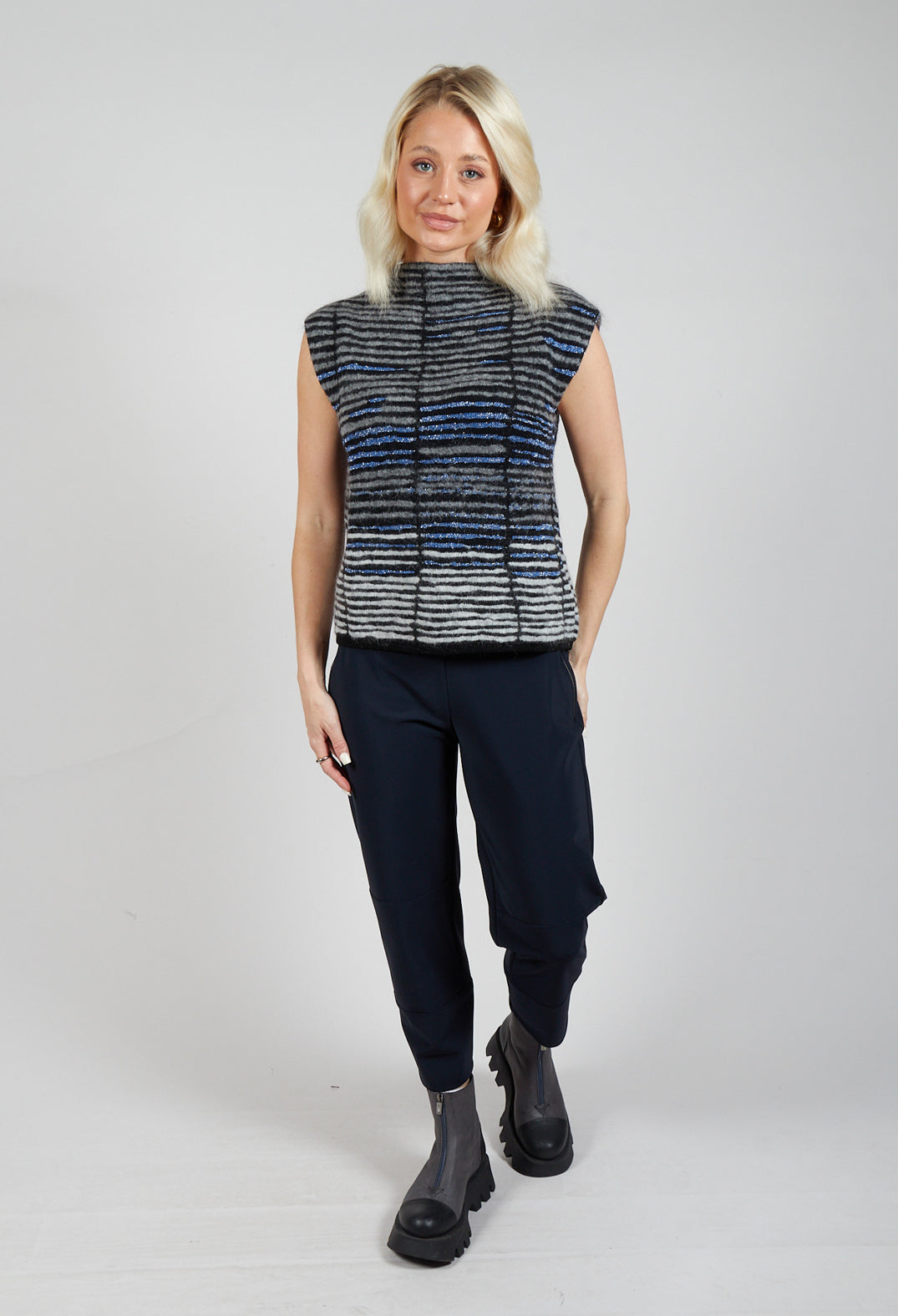 Structured Trousers in Navy