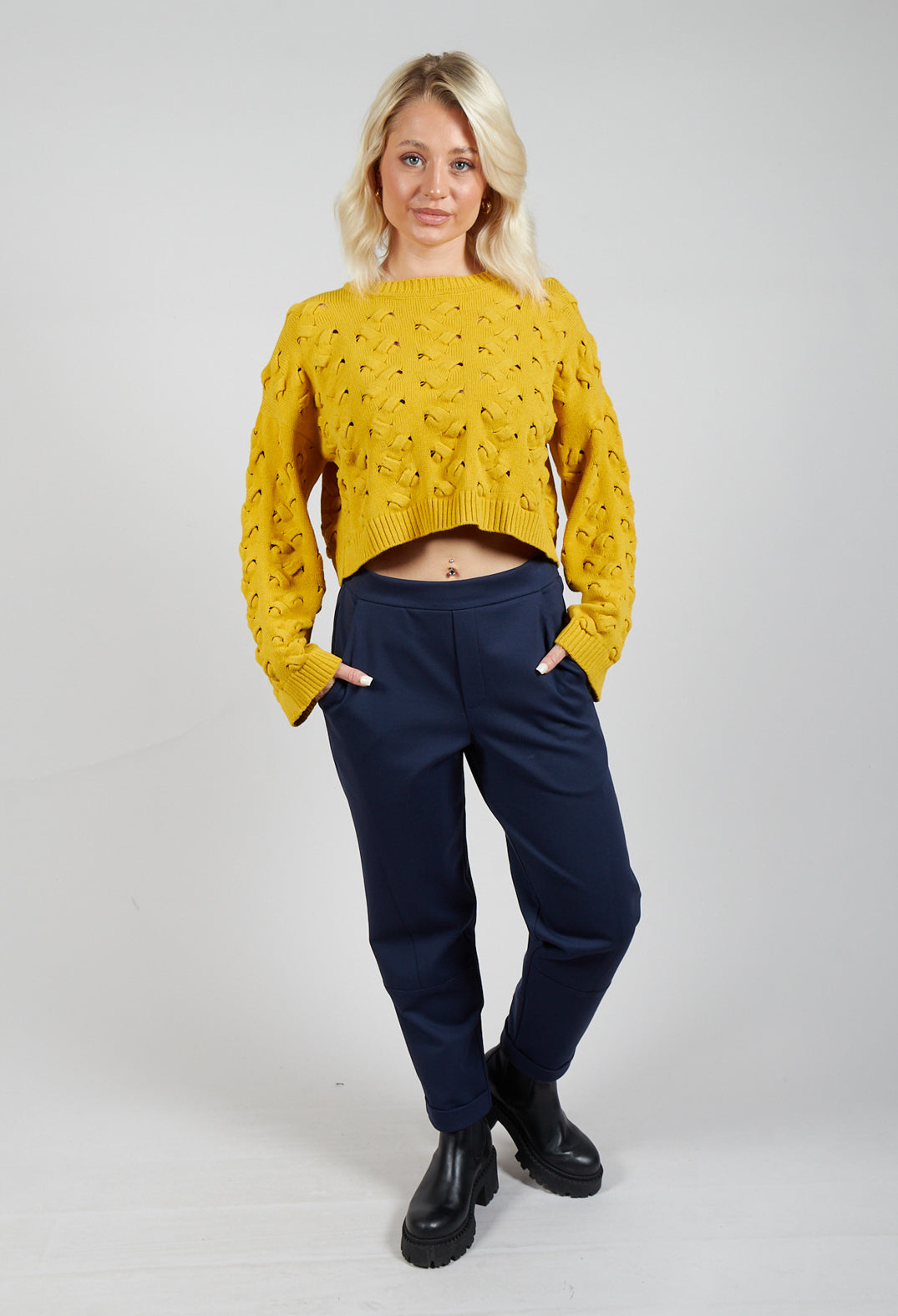 Tailored Trousers in Navy