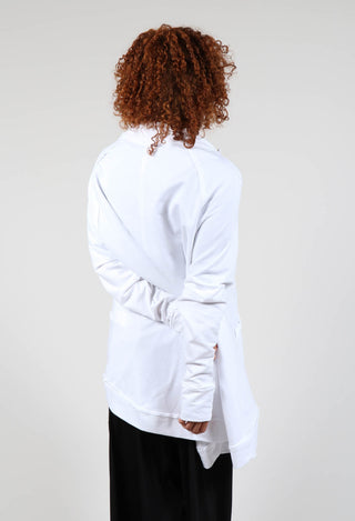 Textured Zipper Jacket in White