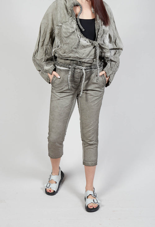 Tie Trousers in Hay Cloud