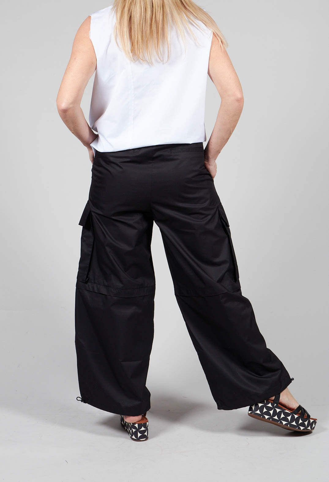 Tailored Cargo Trousers in Black
