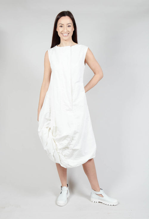 Tucked Fabric Mod Shift Dress in Callas
